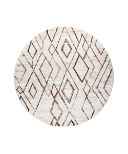 Berberteppich Rund - Blend Diamond Beige