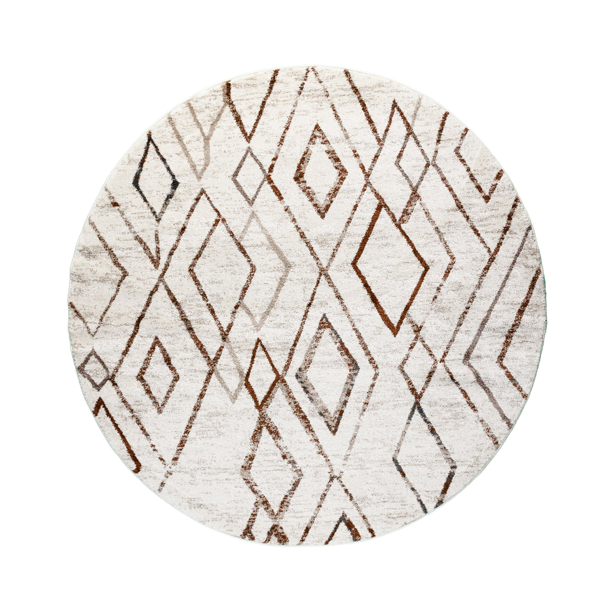 Berberteppich Rund - Blend Diamond Beige - sfeer