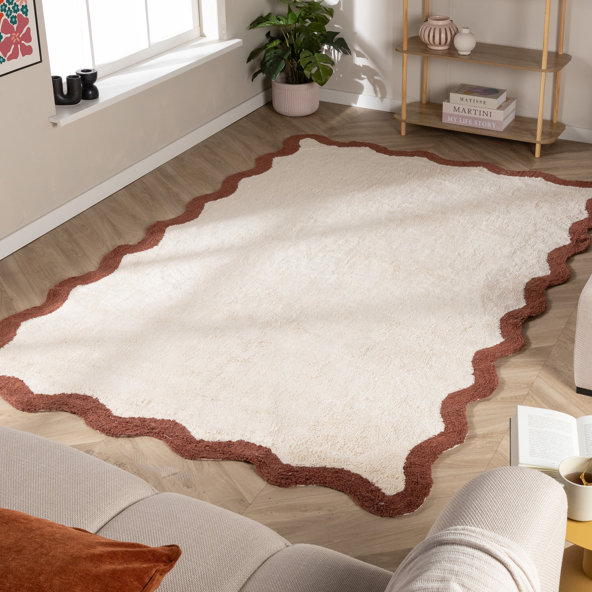 Waschbarer Teppich - Hazy Braun Creme 200x290cm - Fraai