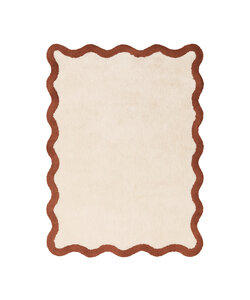 Waschbarer Teppich - Hazy Braun Creme