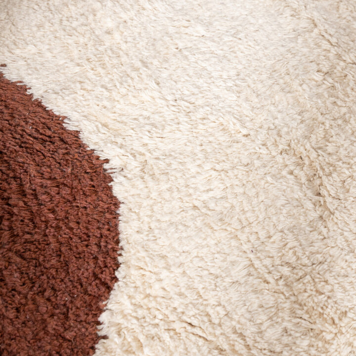 Waschbarer Teppich - Hazy Braun Creme