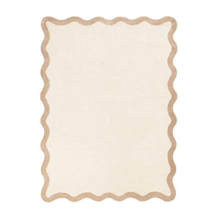 Waschbarer Teppich - Hazy Beige Creme