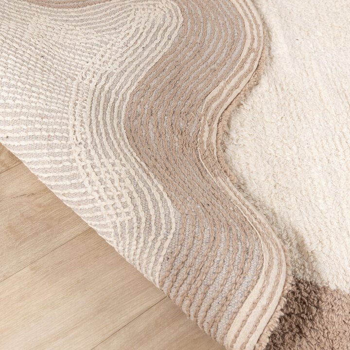 Waschbarer Teppich - Hazy Beige Creme