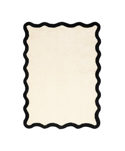 Waschbarer Teppich - Hazy Schwarz Creme