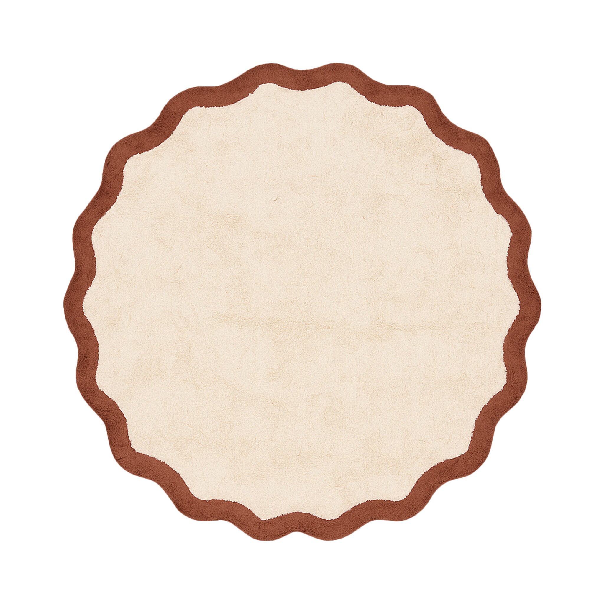 Waschbarer Teppich Rund - Hazy Braun Creme - sfeer