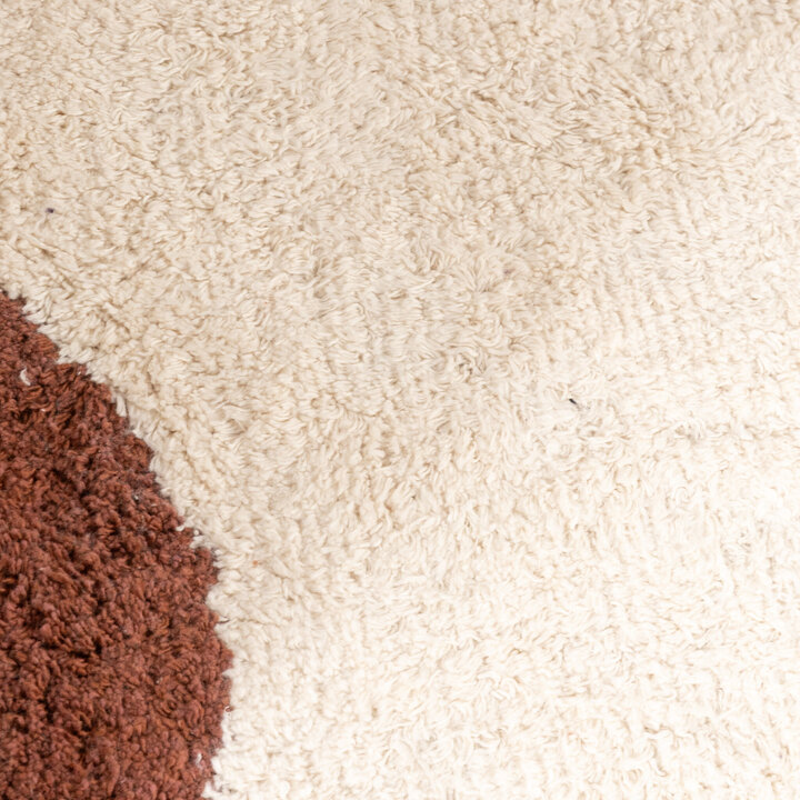 Waschbarer Teppich Rund - Hazy Braun Creme