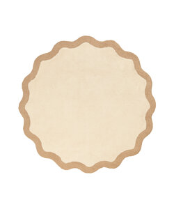 Waschbarer Teppich Rund - Hazy Beige Creme