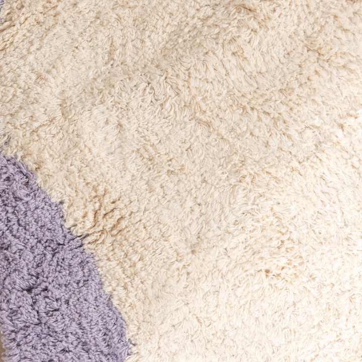 Waschbarer Teppich Rund - Hazy Lila Creme