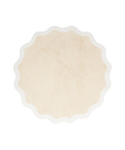 Waschbarer Teppich Rund - Hazy Weiß Creme