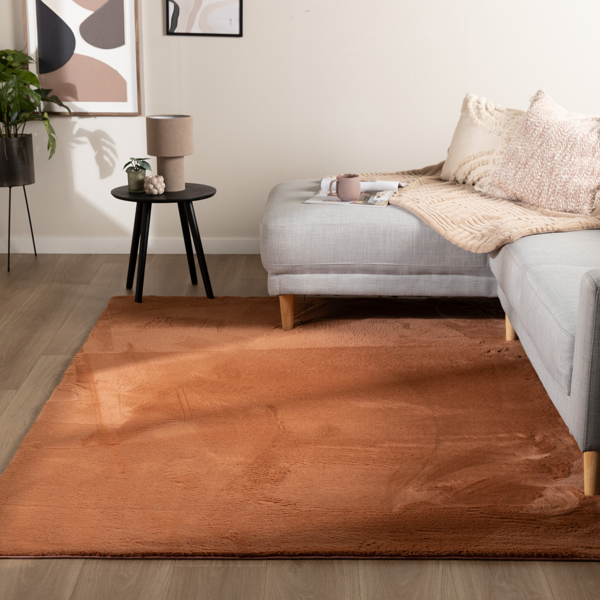 Flauschiger Teppich - Cozy Terra 130x200cm - NATURL.