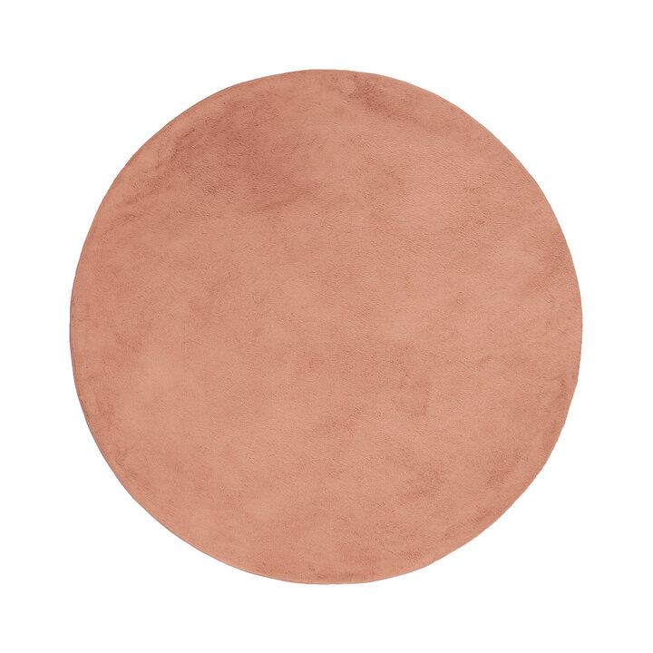 Flauschiger Teppich Rund - Cozy Rosa