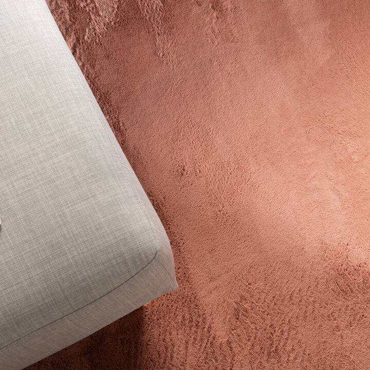 Flauschiger Teppich Rund - Cozy Rosa