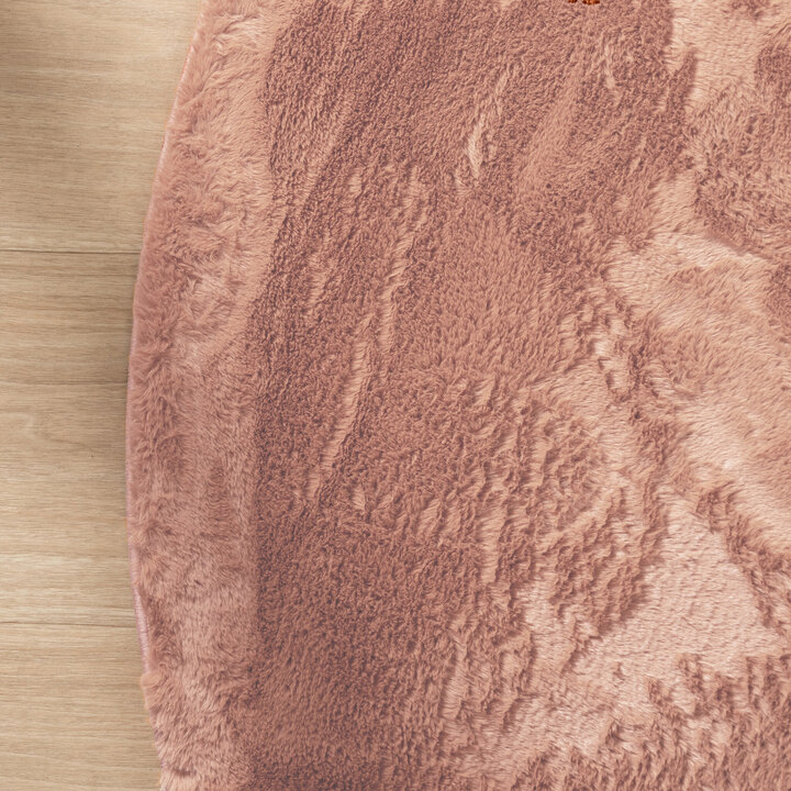 Flauschiger Teppich Rund - Cozy Rosa