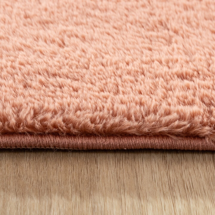 Flauschiger Teppich Rund - Cozy Rosa