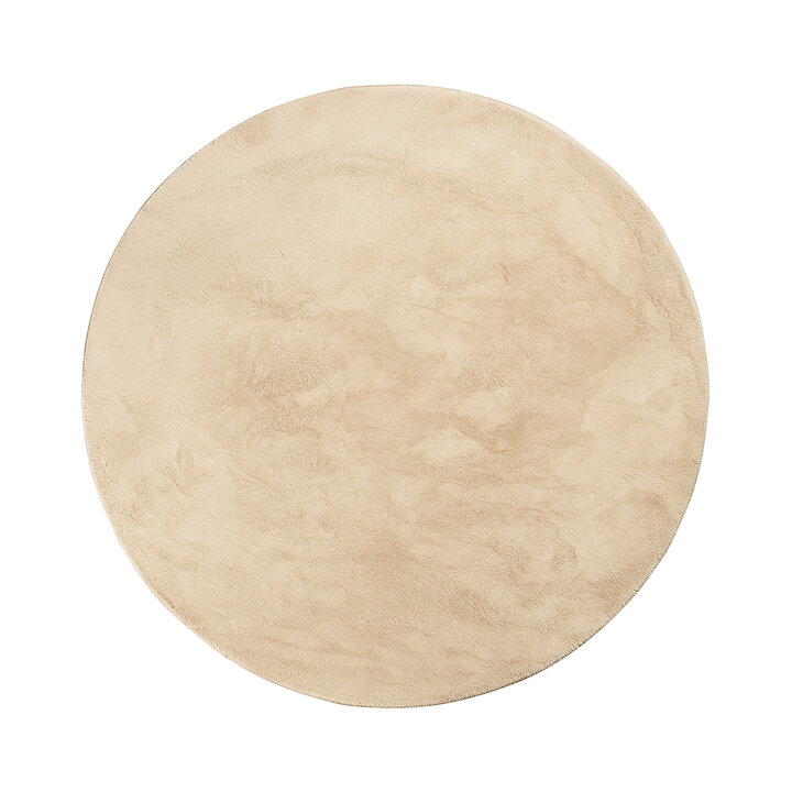 Flauschiger Teppich Rund - Cozy Beige