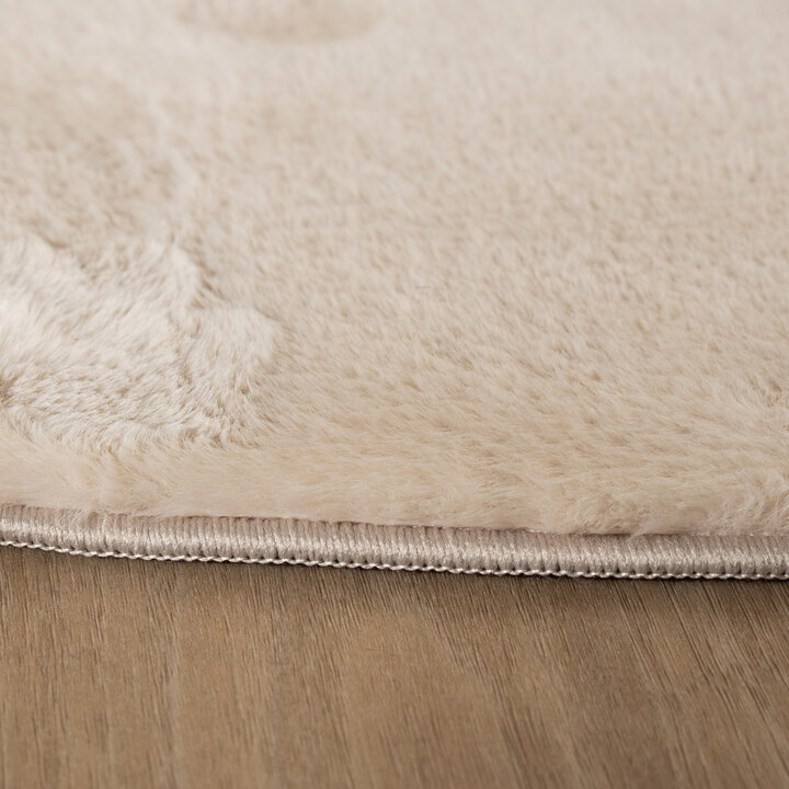 Flauschiger Teppich Rund - Cozy Beige