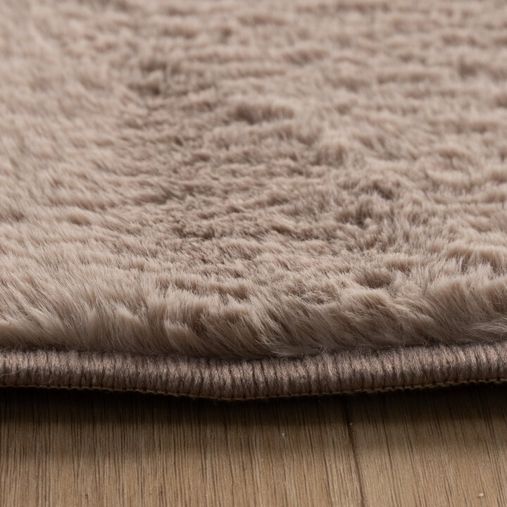 Flauschiger Teppich - Cozy Ripple Taupe