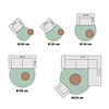 Teppich Blumen Rund - Celine Rosa - thumbnail 6