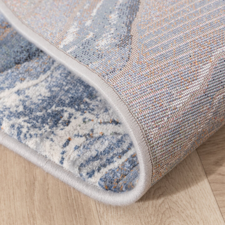 Teppich Abstrakt - Xavier Wave Blau Grau