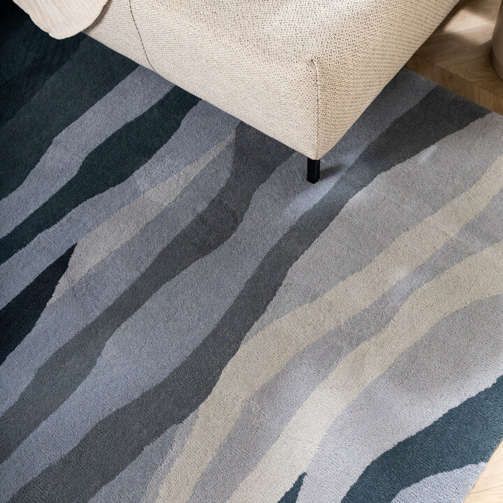 Wollteppich - Liora Blau