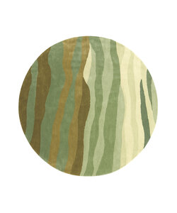 Wollteppich Rund - Liora Grün