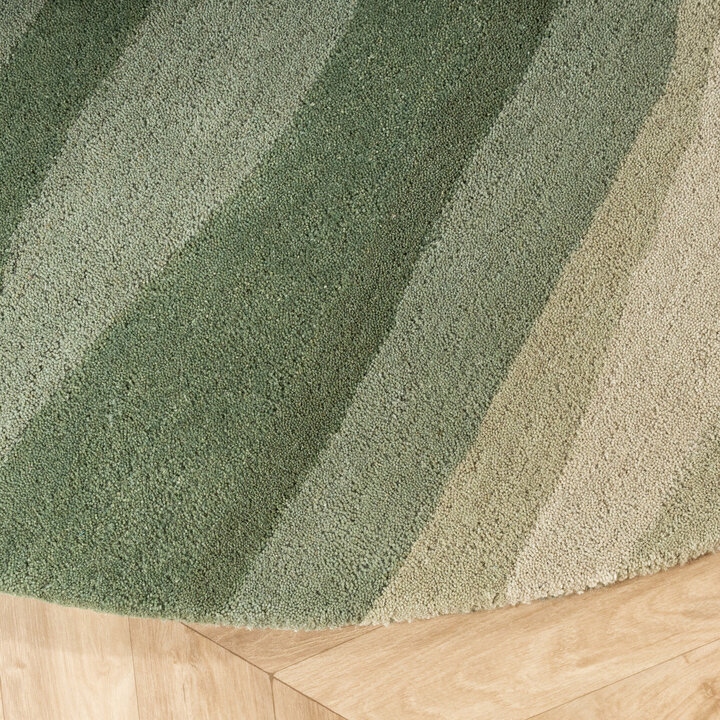 Wollteppich Rund - Liora Grün
