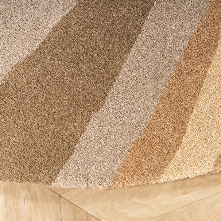 Wollteppich Rund - Liora Beige