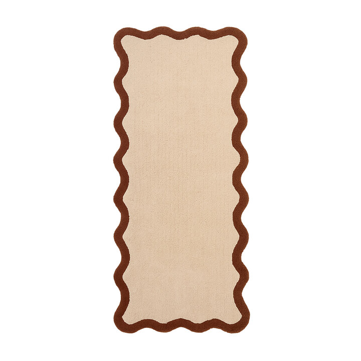 Waschbarer Läufer - Hazy Braun Creme