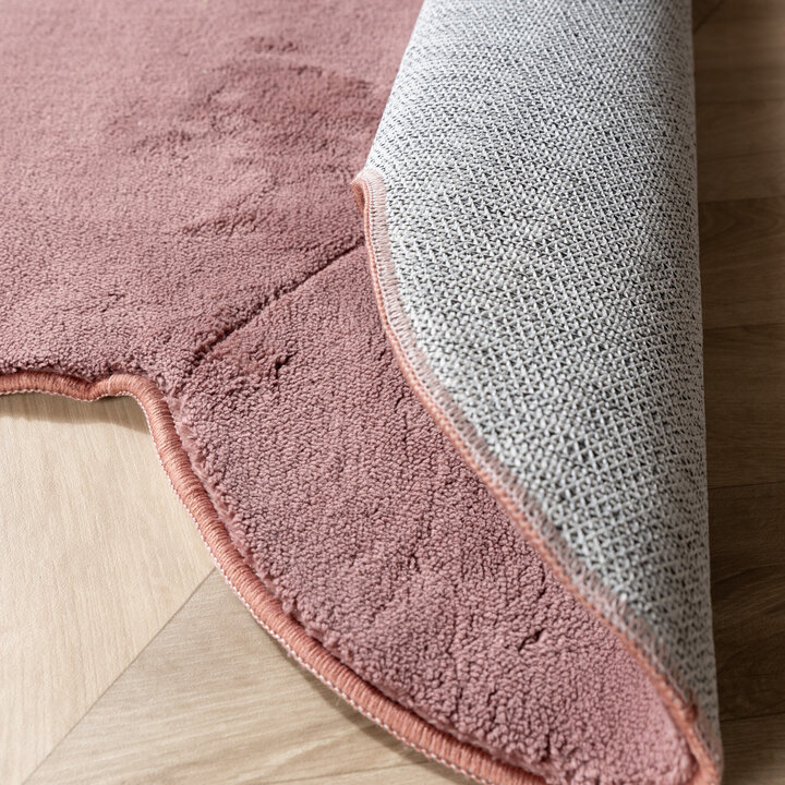 Kinderteppich Waschbar - Coco Auto Dunkelrosa