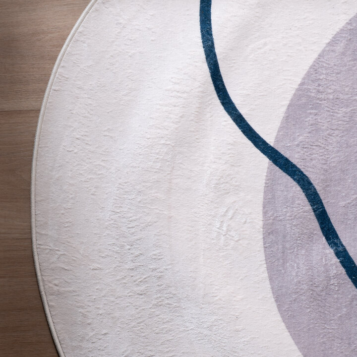 Teppich Organisch - Elyra Grau Blau