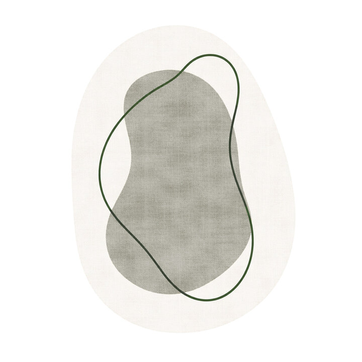 Teppich Organisch - Elyra Beige Grün