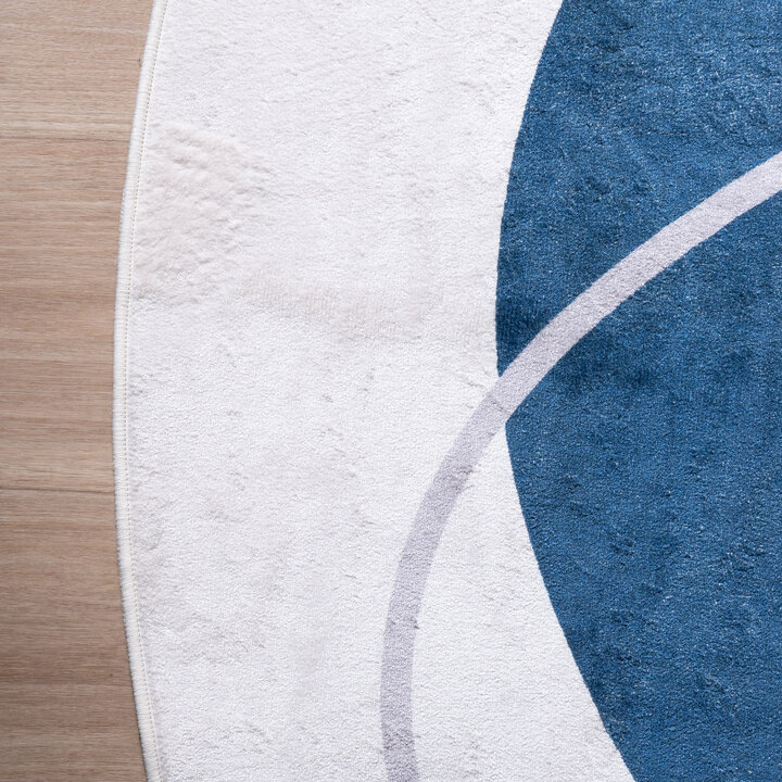 Teppich Organisch - Elyra Blau Grau
