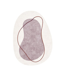 Teppich Organisch - Elyra Beige Rot