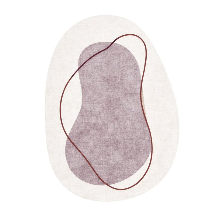 Teppich Organisch - Elyra Beige Rot