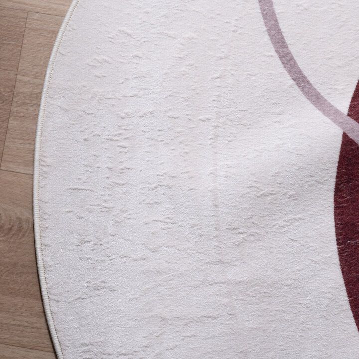 Teppich Organisch - Elyra Rot Beige