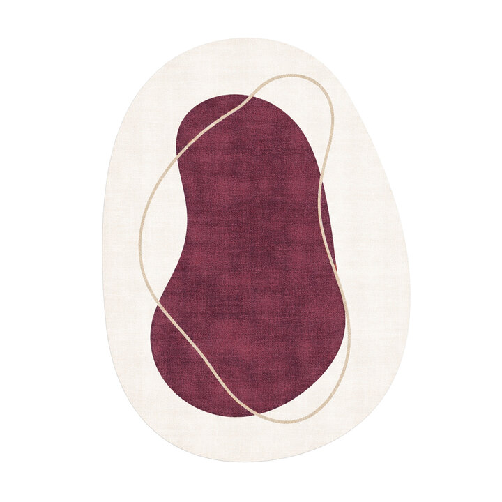 Teppich Organisch - Elyra Rot Beige