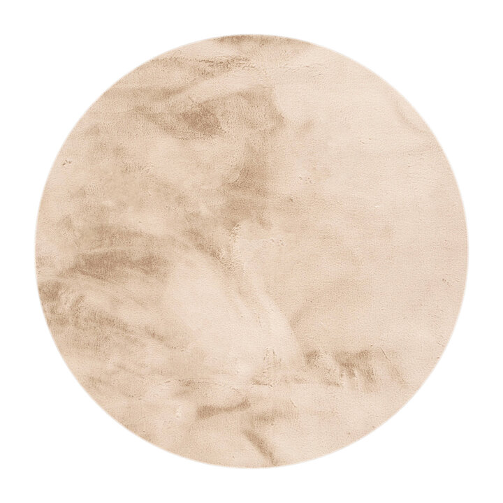 Hochflor Teppich Rund - Comfy Supreme Beige