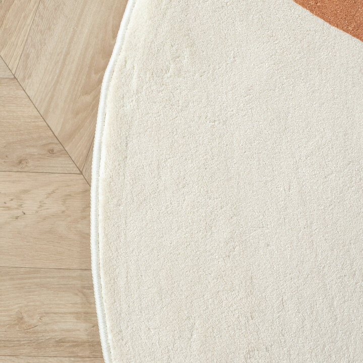 Waschbarer Spielteppich Rund - Sammy Monkey Braun