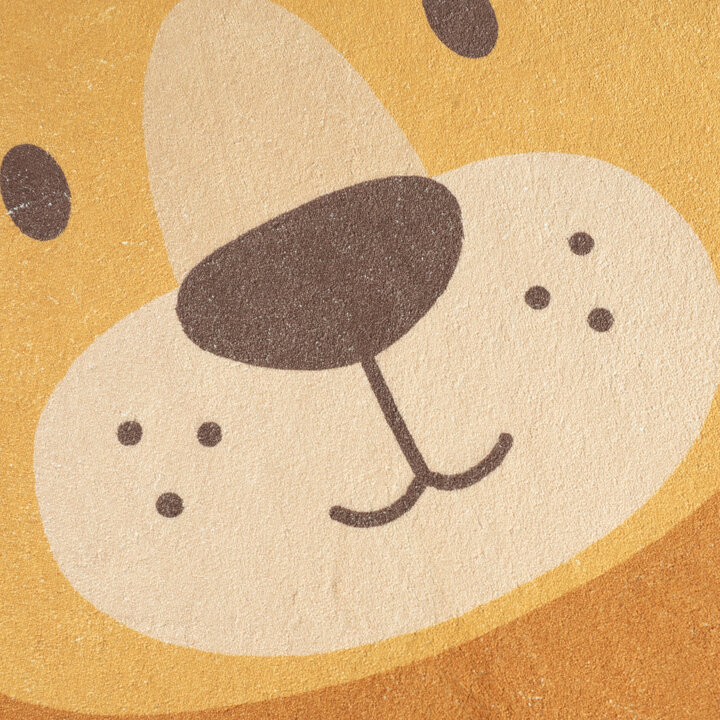 Waschbarer Spielteppich Rund - Sammy Lion Braun