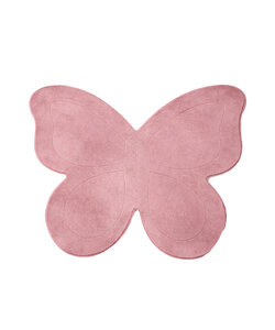 Kinderteppich Waschbar - Coco Schmetterling Dunkelrosa