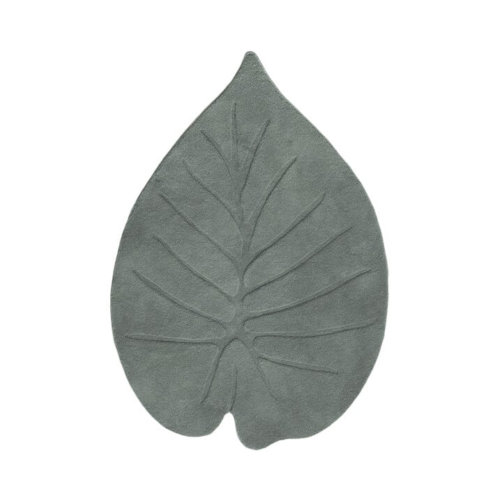 Kinderteppich Waschbar - Coco Blatt Dunkelgrün