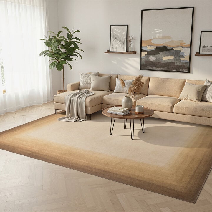 Moderner Teppich - Clarke Border Gelb