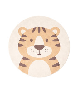 Waschbarer Spielteppich Rund - Sammy Tiger Beige