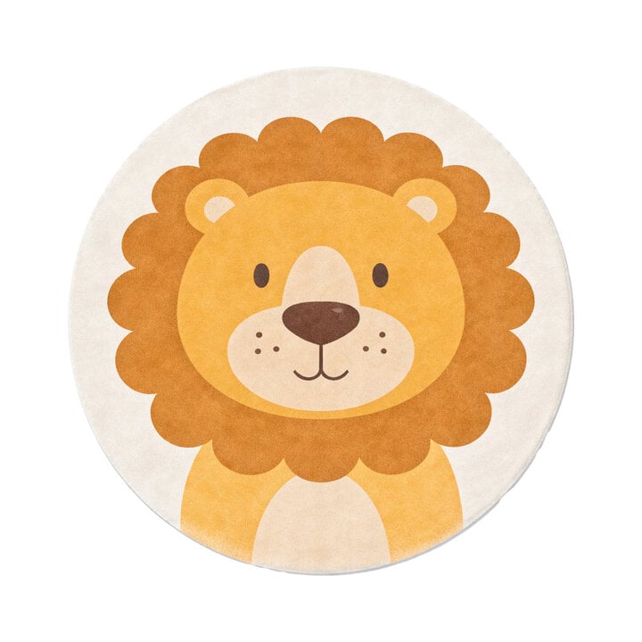 Waschbarer Spielteppich Rund - Sammy Lion Braun