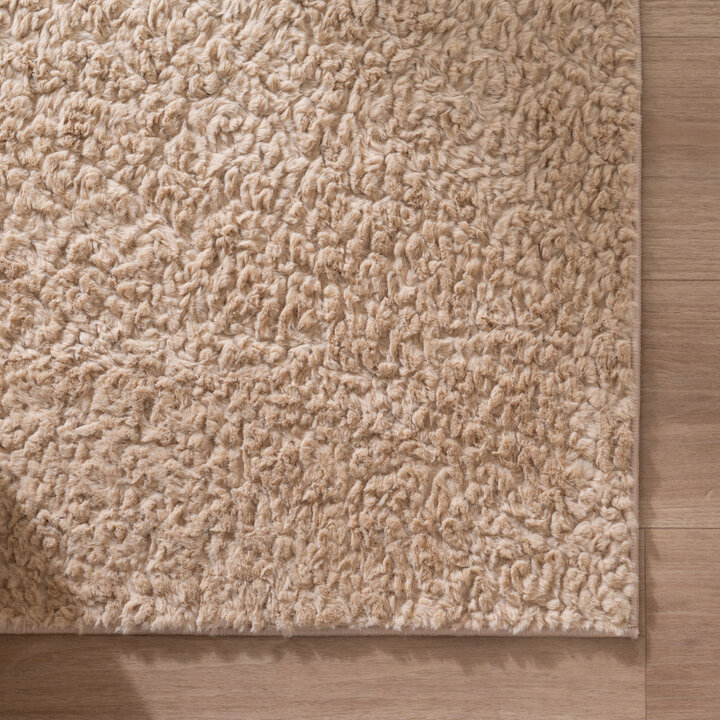 Flauschiger Teppich - Bobby Beige