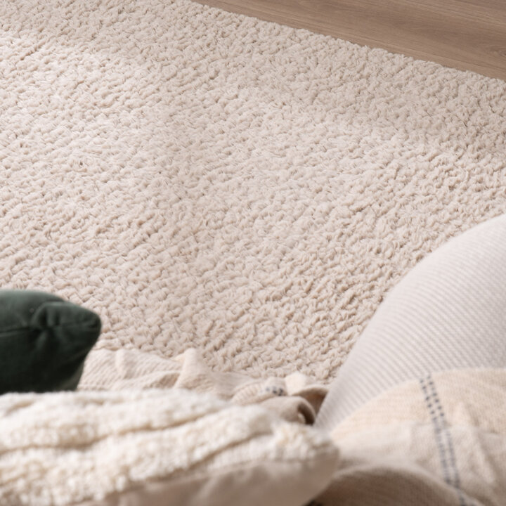 Flauschiger Teppich - Bobby Creme