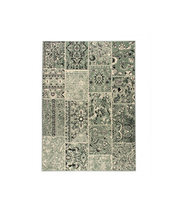 Teppich Patchwork - Wonder Grün Schwarz