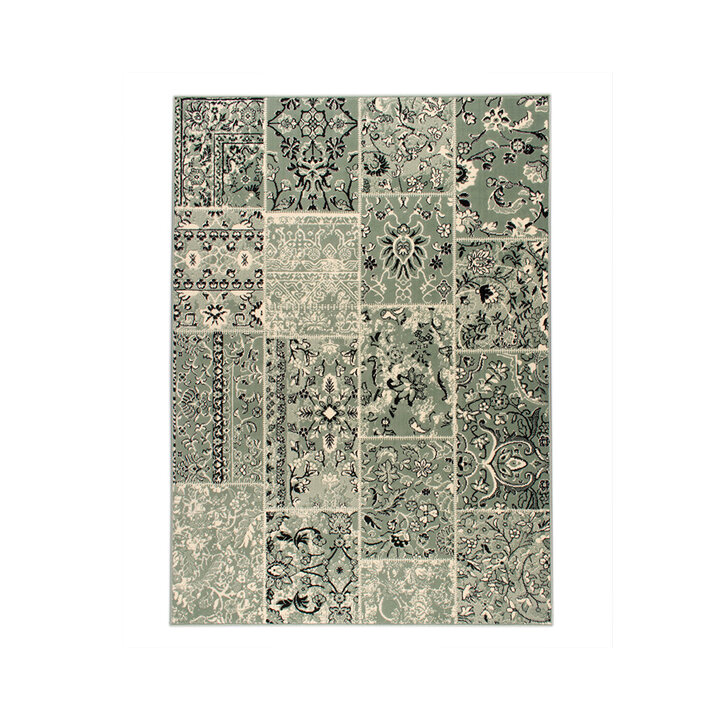 Teppich Patchwork - Wonder Grün Schwarz