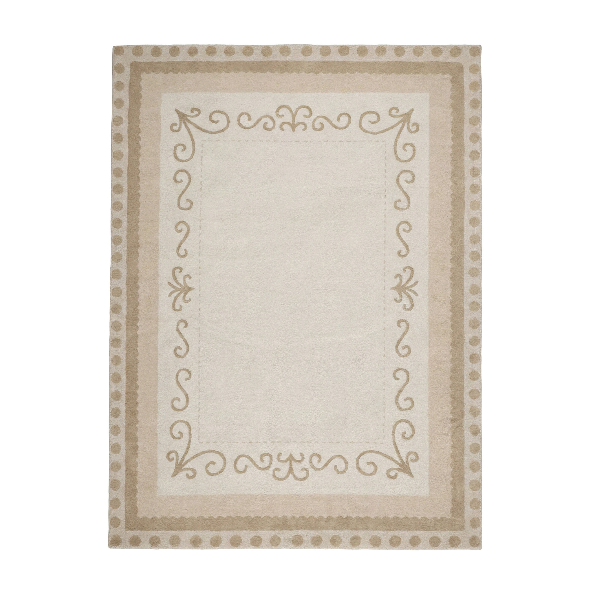 Baumwollteppich - Nola Border Creme - sfeer