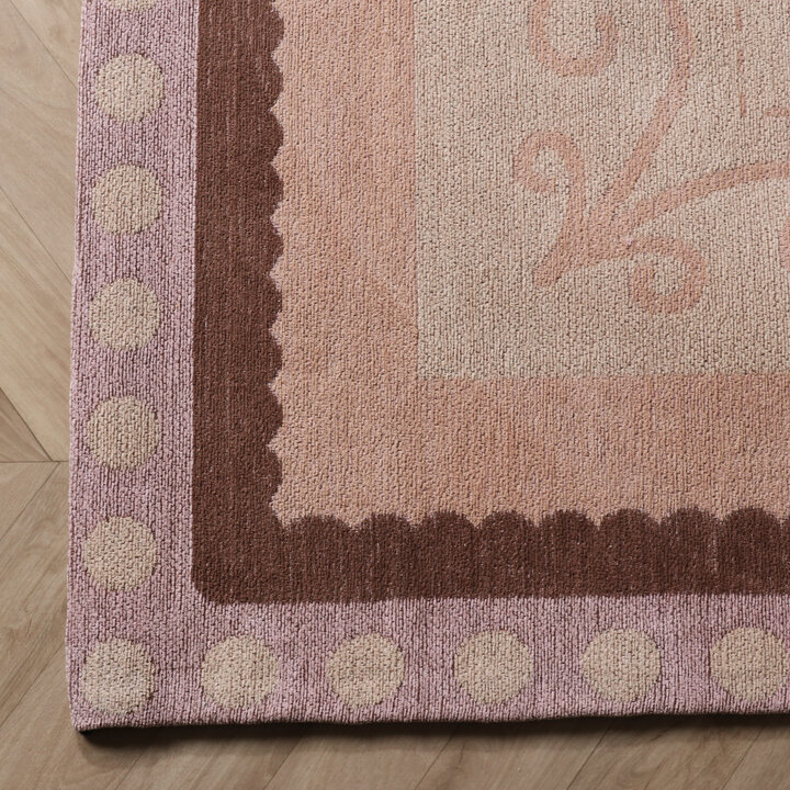Baumwollteppich - Nola Border Beige